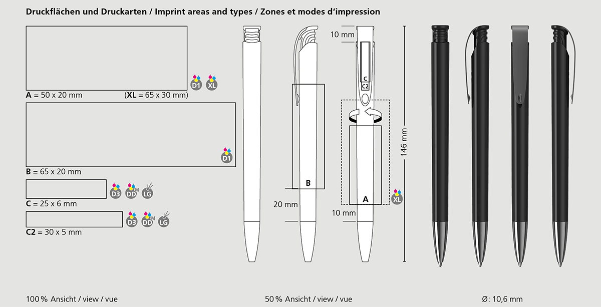 Klio-Eterna - Jona high gloss MMn - Druckkugelschreiber