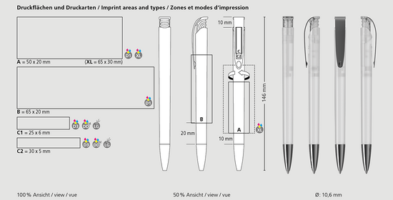 Klio-Eterna - Jona transparent MMn - Druckkugelschreiber