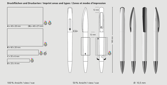 Klio-Eterna - Arca high gloss MMn - Drehkugelschreiber