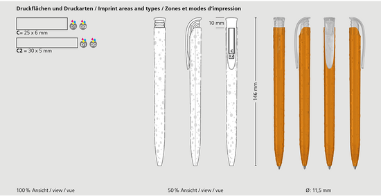 Klio-Eterna - Jona drops/transparent - Druckkugelschreiber