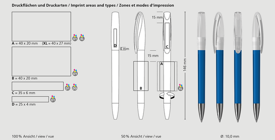 Klio-Eterna - Boa transparent Mn - Drehkugelschreiber