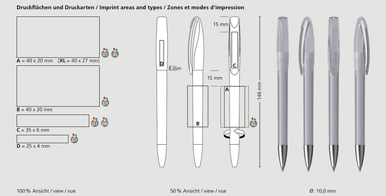 Klio-Eterna - Boa ice/transparent Ms - Drehkugelschreiber