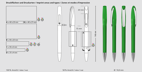 Klio-Eterna - Boa transparent MMn - Drehkugelschreiber