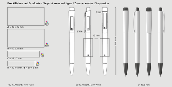 Klio-Eterna - Zeno softtouch/high gloss - Druckkugelschreiber