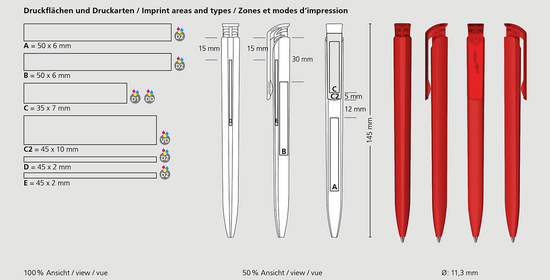 Klio-Eterna - Trias softtouch/transparent - Druckkugelschreiber