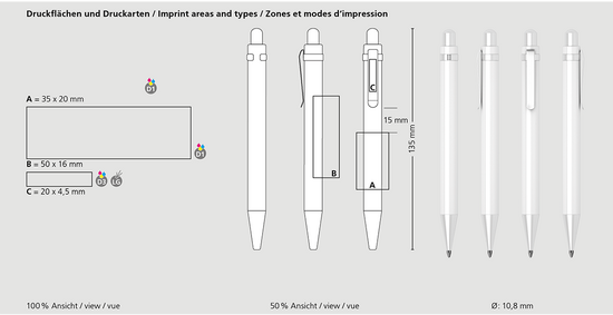 Klio-Eterna - Icy high gloss MMc - Druckkugelschreiber