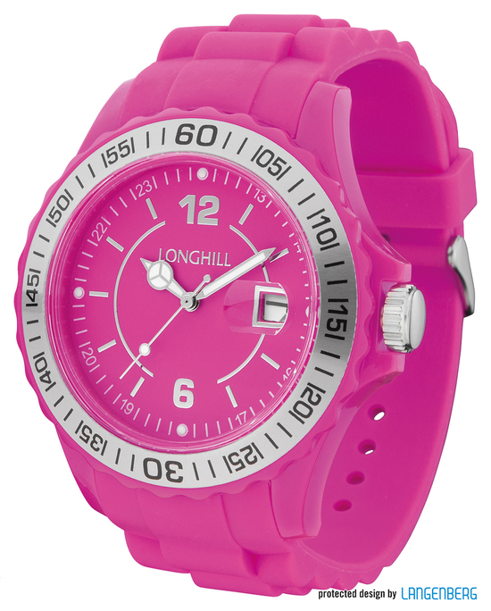 Kunststoffuhr LOGI SILBER