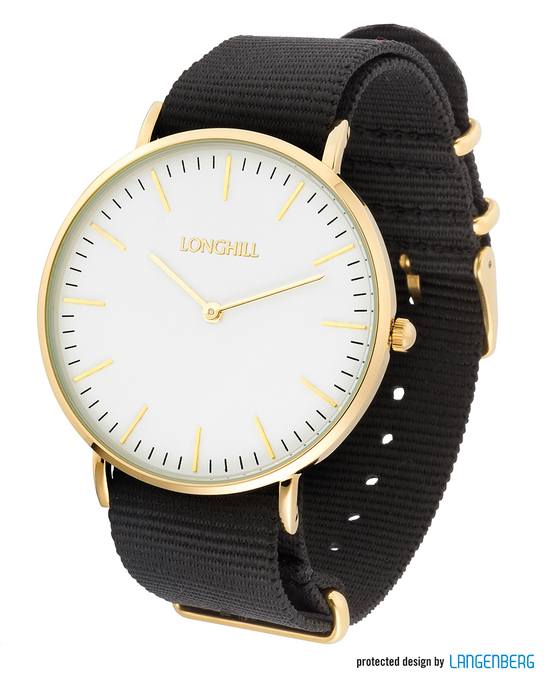 Metalluhr TEXSTYLE FLAT gold big