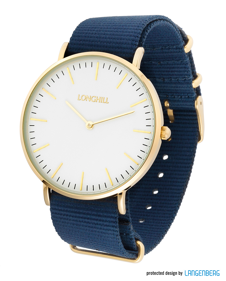 Metalluhr TEXSTYLE FLAT gold big