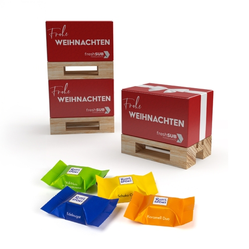 Geschenk Mini-Palette klein 16 g Ritter Sport: Karamel Duo