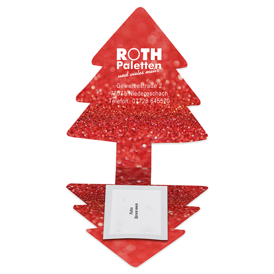 Klappkärtchen Tannenbaum - Druck individuell 4/4-c