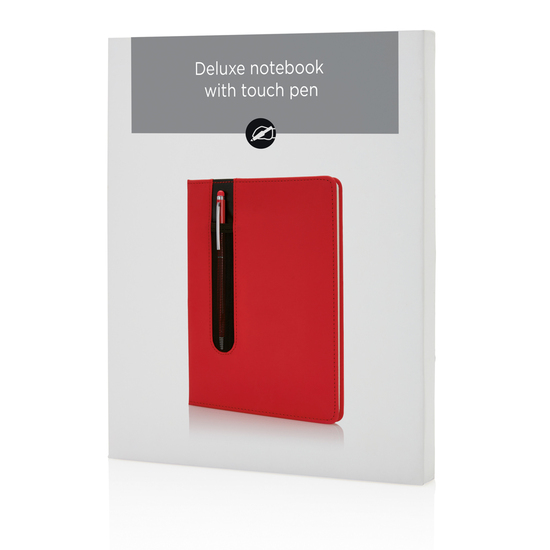 Basic Hardcover PU A5 Notizbuch mit Stylus-Stift