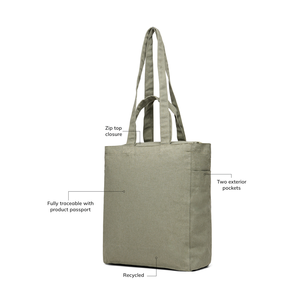 VINGA Hilo AWARE™ Tasche mit Reißverschluss aus rec. Canvas