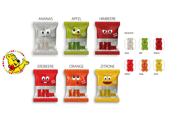 HARIBO Goldbären - Spezial Werbetüte, Inhalt: HARIBO Goldbären - Spezial Himbeere ca. 10 g