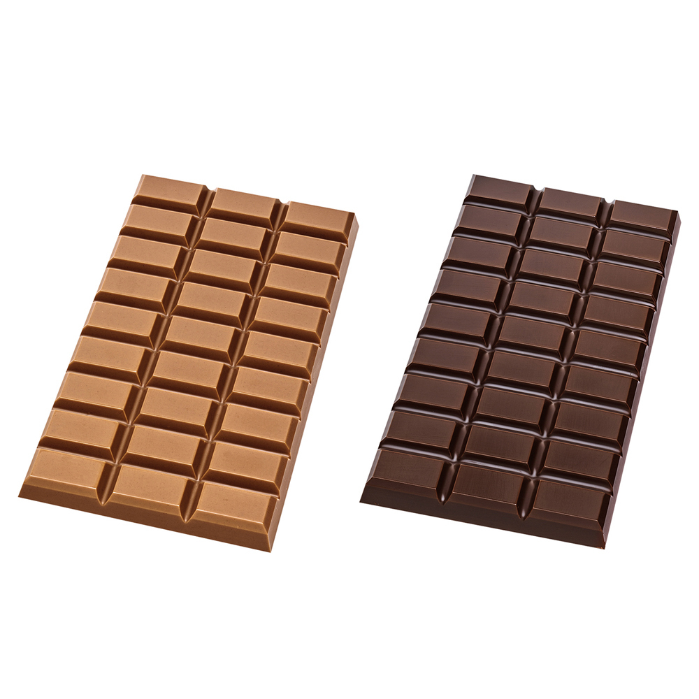 Schokolade 100 g Tafel im Karton, Inhalt: Callebaut Vollmilch Schokolade Kalender ca. 100 g