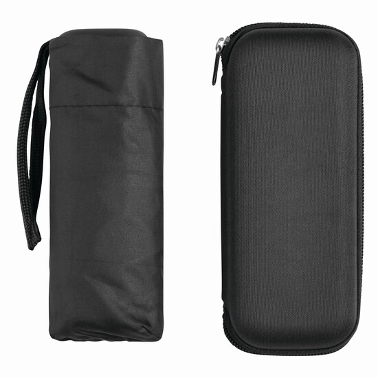 Aluminium-Mini-Taschenschirm POCKET, schwarz