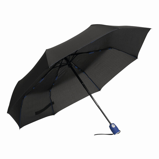 Vollautomatischer Windproof-Taschenschirm STREETLIFE, blau, schwarz