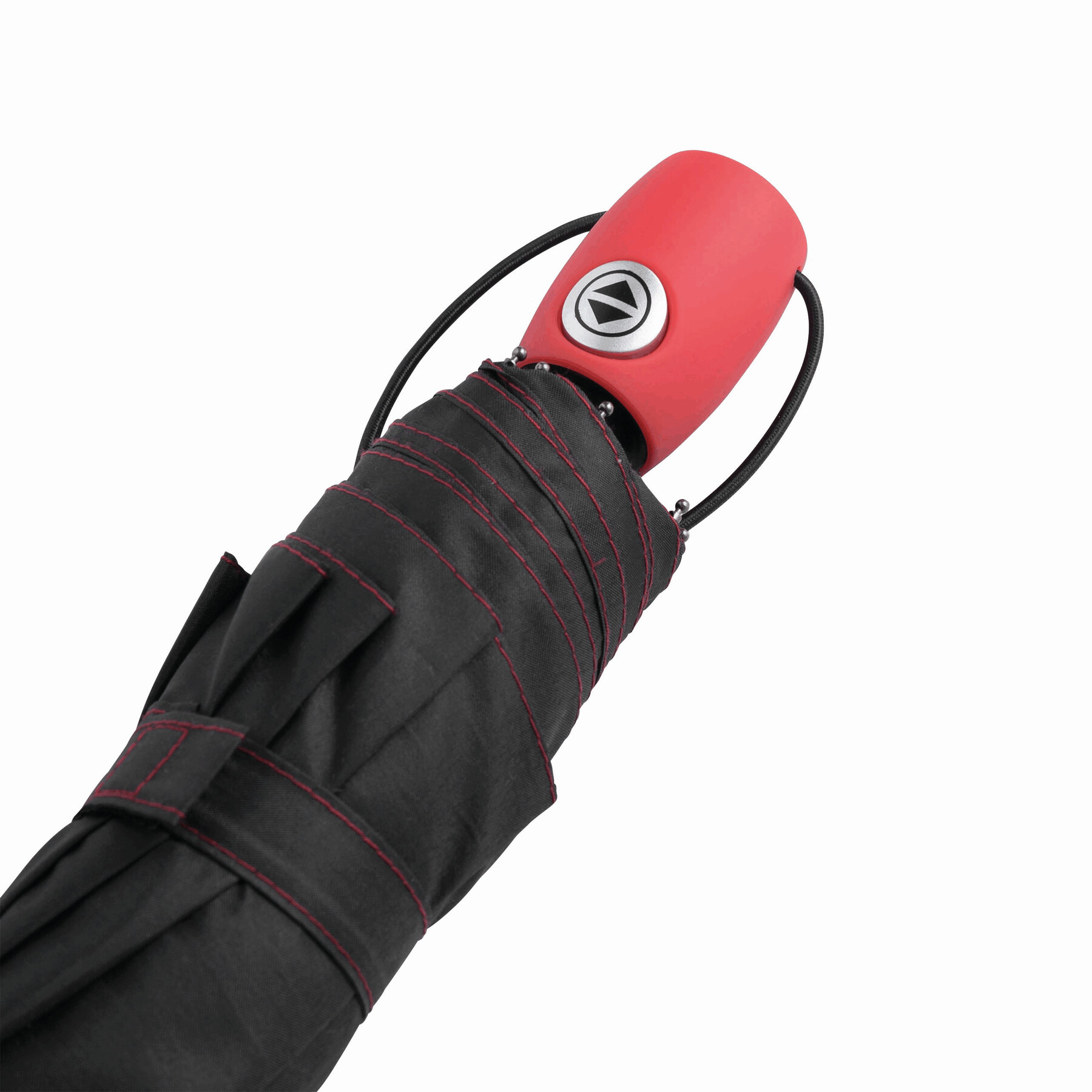 Vollautomatischer Windproof-Taschenschirm STREETLIFE, rot, schwarz