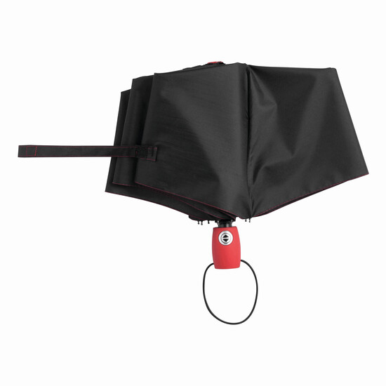 Vollautomatischer Windproof-Taschenschirm STREETLIFE, rot, schwarz