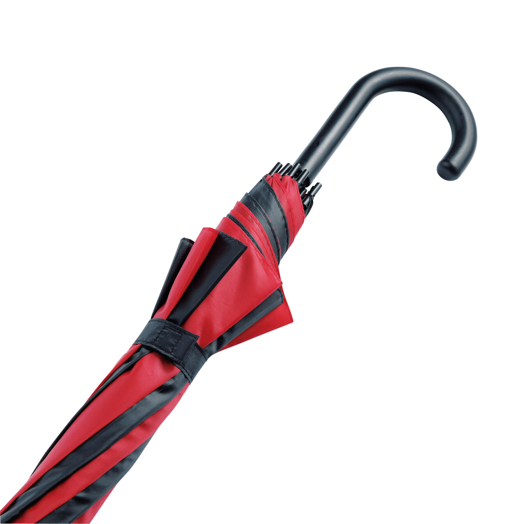 Automatischer Stockschirm DISCO, rot, schwarz