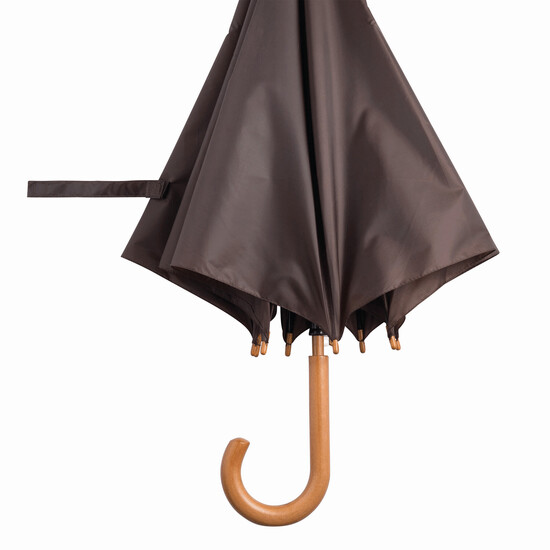 Automatik-Holzstockschirm TANGO, dunkelbraun