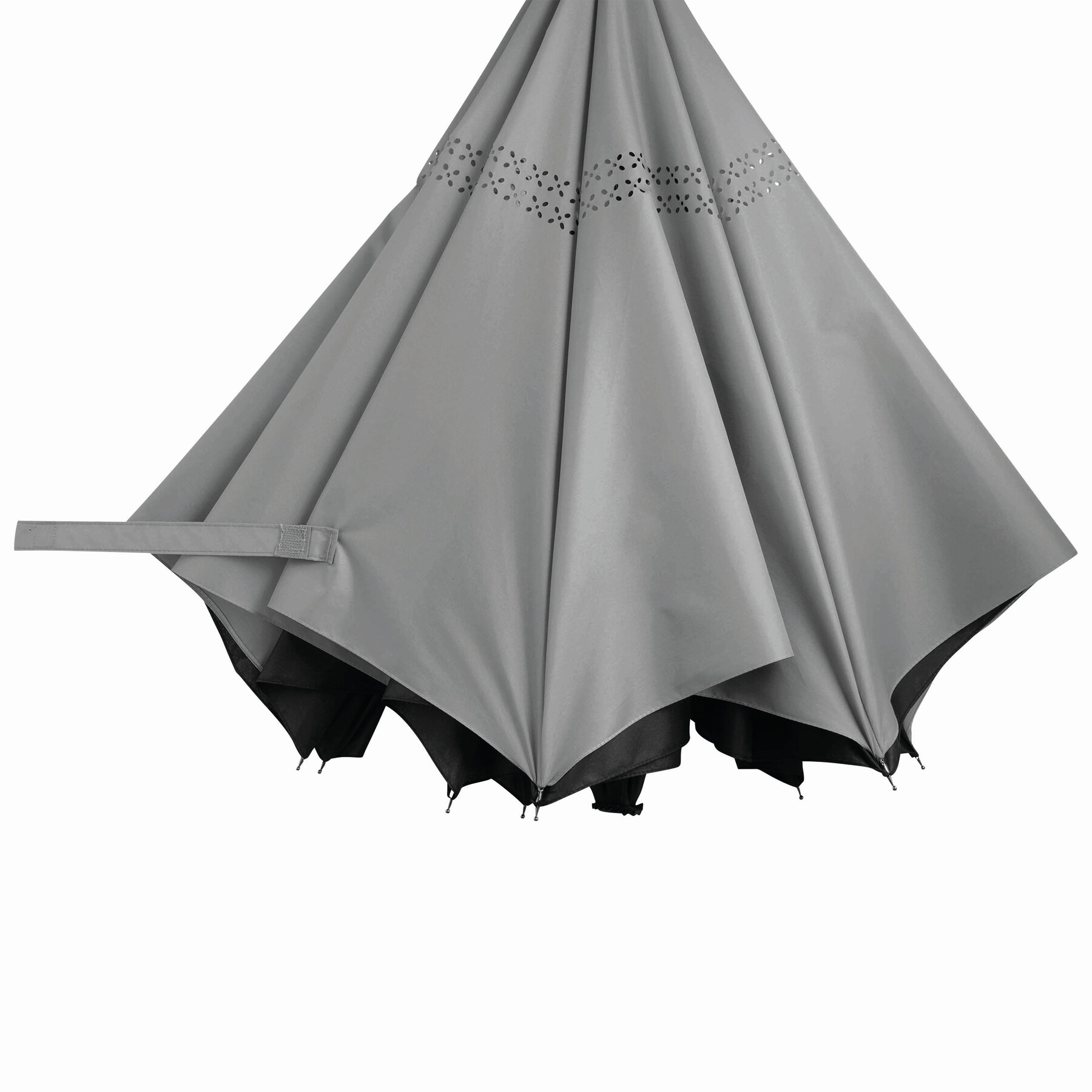 Stockschirm FLIPPED, hellgrau, schwarz