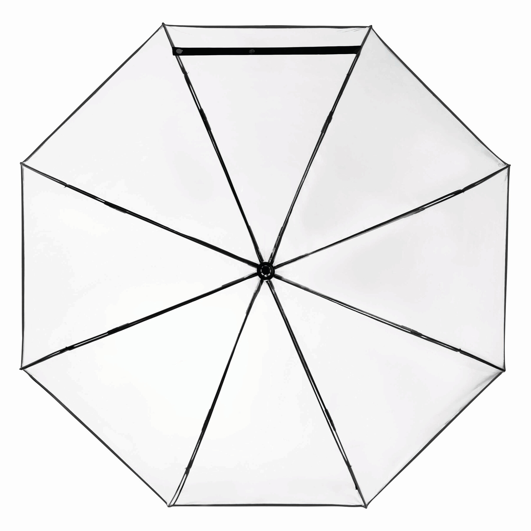 Automatischer Windproof-Stockschirm VIP, schwarz, transparent