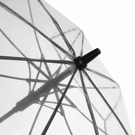 Automatischer Windproof-Stockschirm VIP, schwarz, transparent