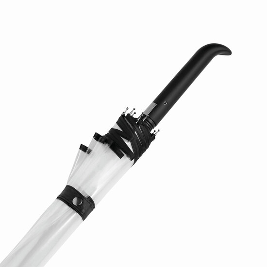 Automatischer Windproof-Stockschirm VIP, schwarz, transparent