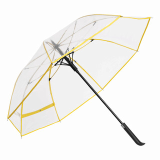 Automatischer Windproof-Stockschirm VIP, gelb, transparent
