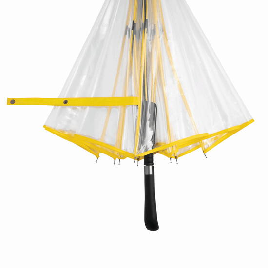 Automatischer Windproof-Stockschirm VIP, gelb, transparent