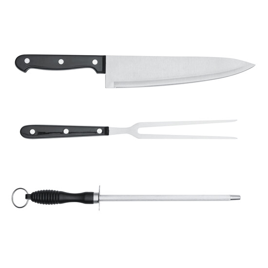 Edelstahl-Tranchierbesteck CARVE, silber