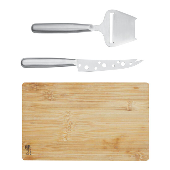 3tlg. Käseset FESCO, braun, silber