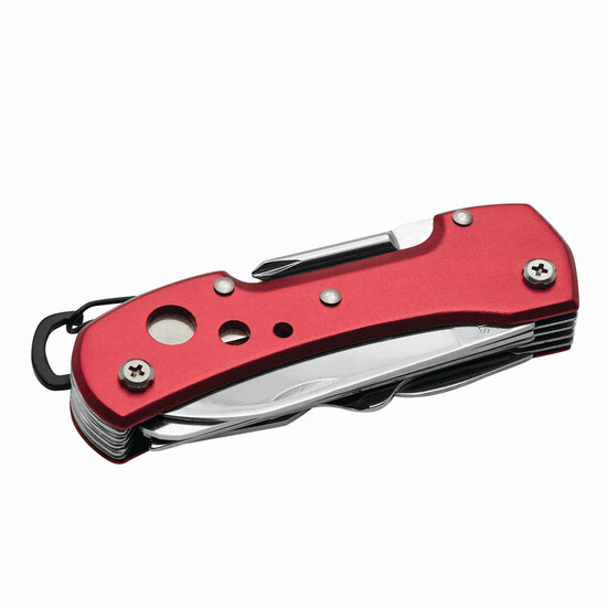 Taschenmesser STRONG HELPER, 12-teilig, rot