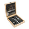 Weinset BAMBOO CHESS mit Schachspiel, braun
