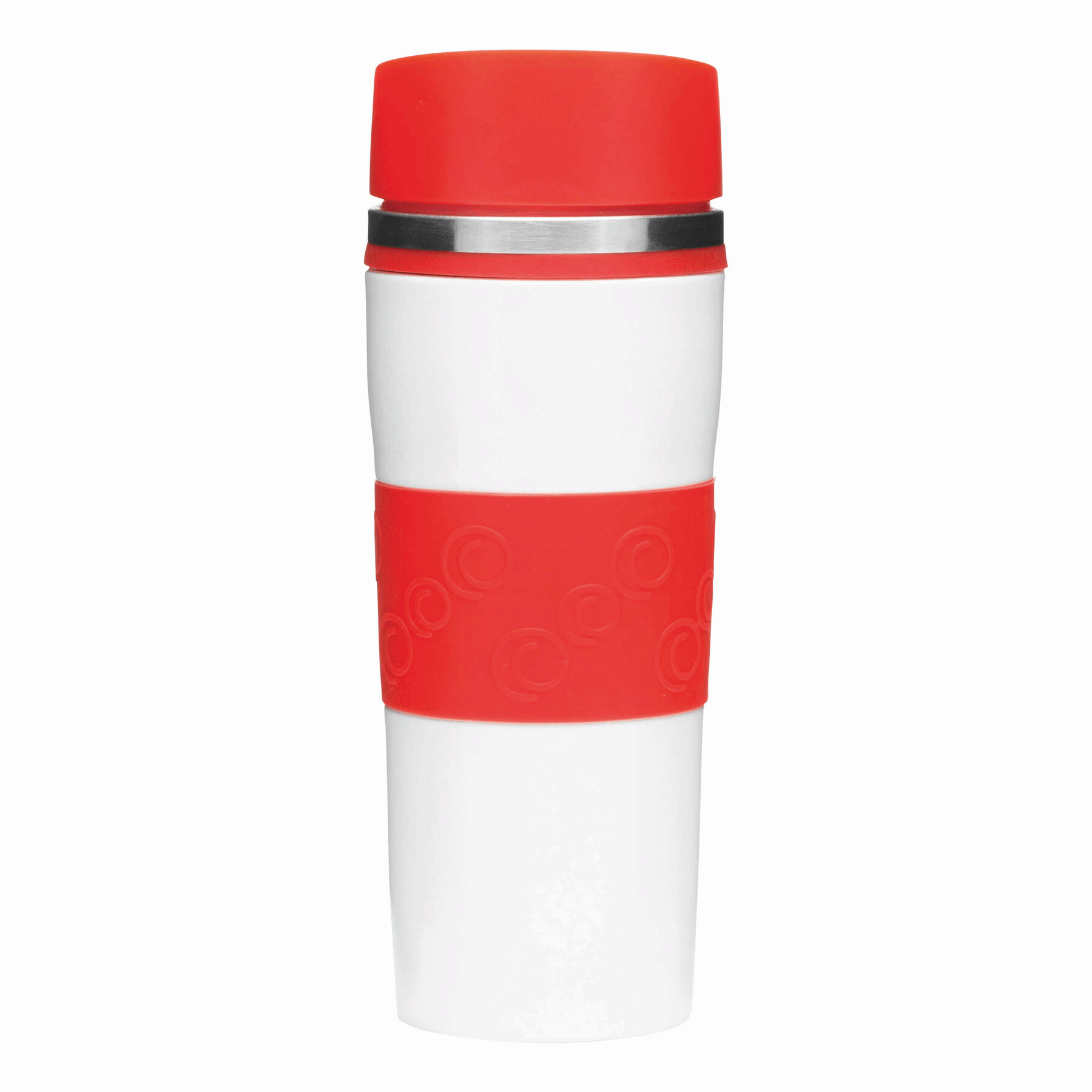 Isolierbecher ARABICA, rot, weiß