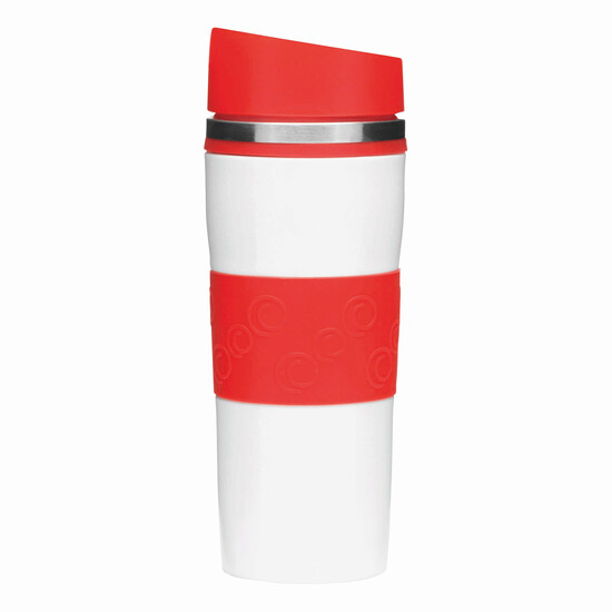 Isolierbecher ARABICA, rot, weiß