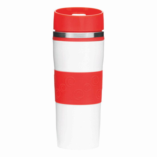 Isolierbecher ARABICA, rot, weiß