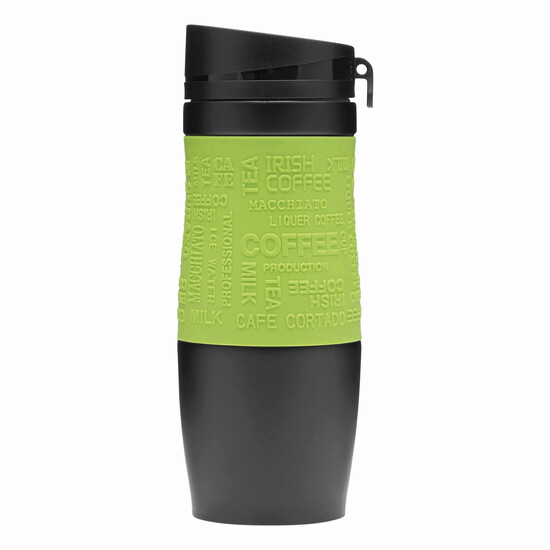 Isolierbecher GOLDEN DREAM, hellgrün, schwarz