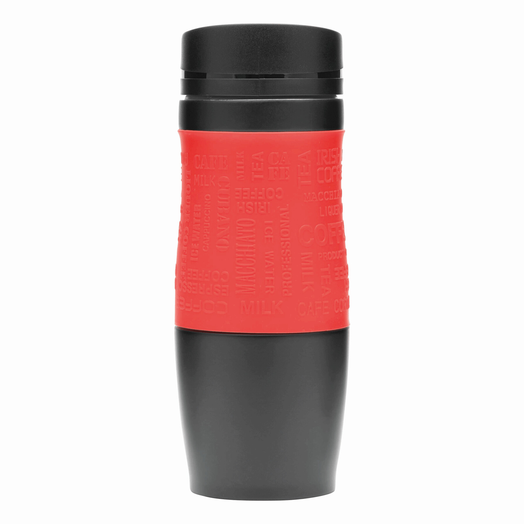 Isolierbecher GOLDEN DREAM, rot, schwarz