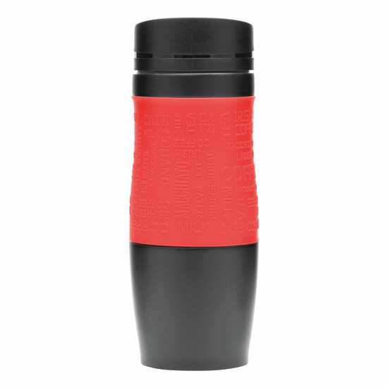 Isolierbecher GOLDEN DREAM, rot, schwarz