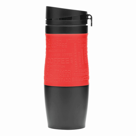 Isolierbecher GOLDEN DREAM, rot, schwarz