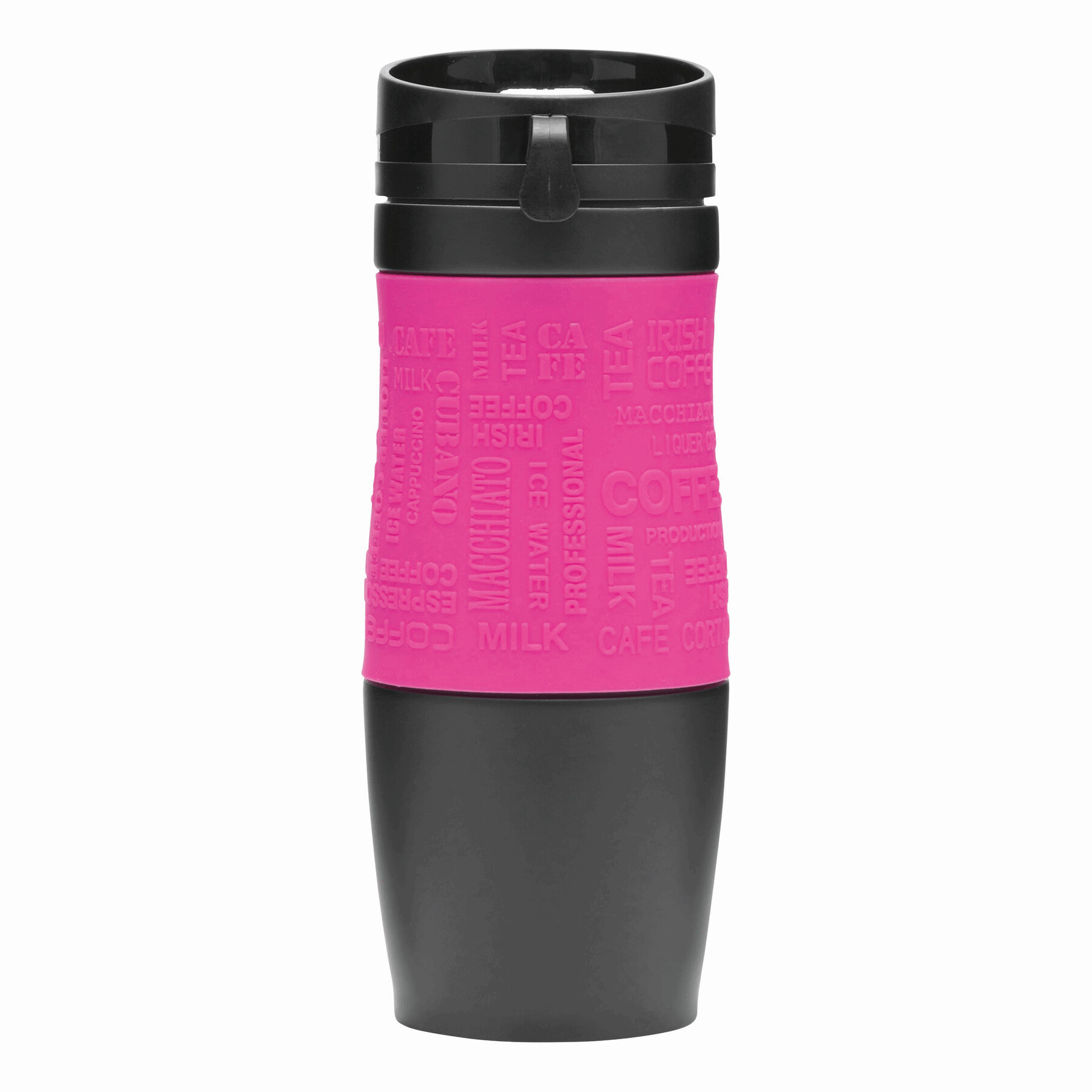 Isolierbecher GOLDEN DREAM, magenta, schwarz