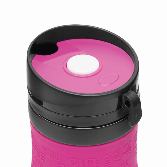 Isolierbecher GOLDEN DREAM, magenta, schwarz