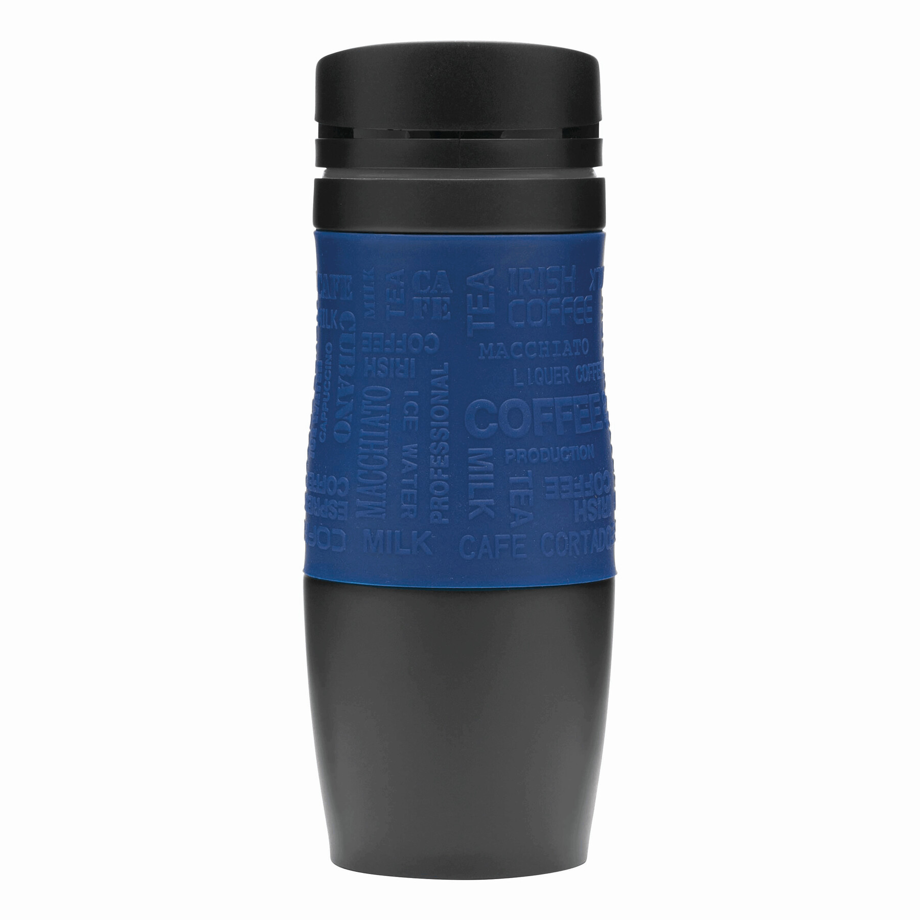 Isolierbecher GOLDEN DREAM, dunkelblau, schwarz