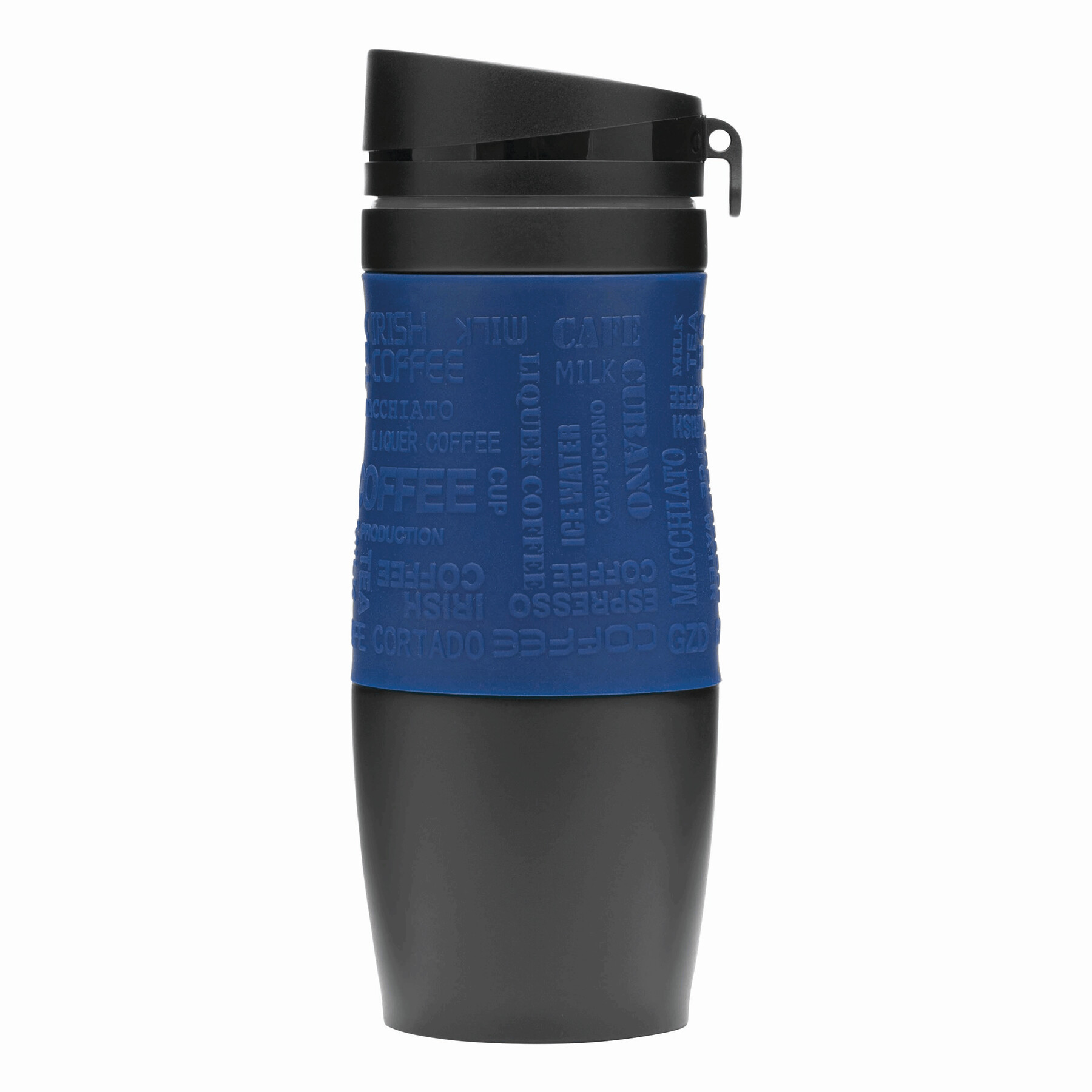 Isolierbecher GOLDEN DREAM, dunkelblau, schwarz