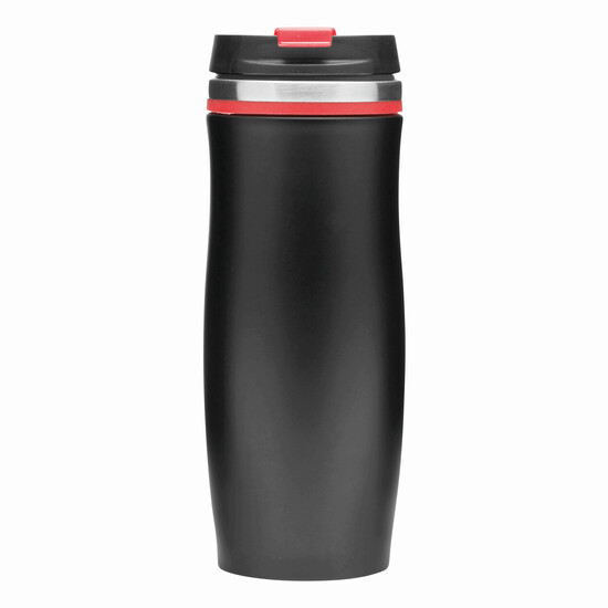 Isolierbecher DARK CREMA, rot, schwarz