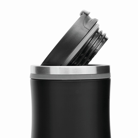 Isolierbecher DARK CREMA, grau, schwarz