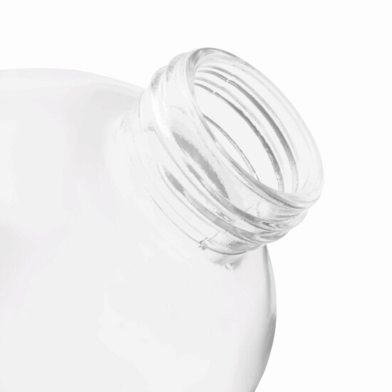 Glas-Trinkflasche DRINK HEALTHY, schwarz, transparent