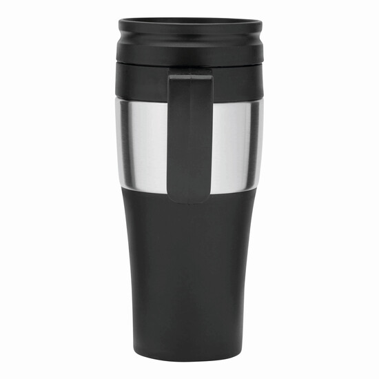Isolierbecher HOT DRINK, schwarz, silber